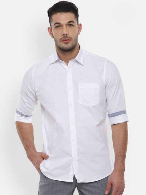 

Van Heusen Sport Men White Slim Fit Solid Casual Shirt