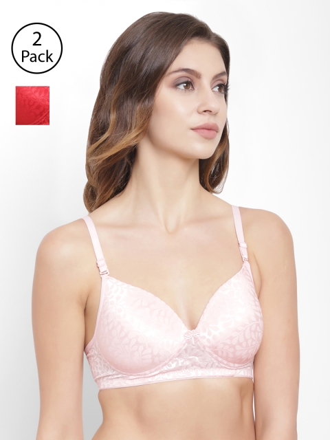 

Floret Women Pack Of 2 T-Shirt Bras T3024, Pink
