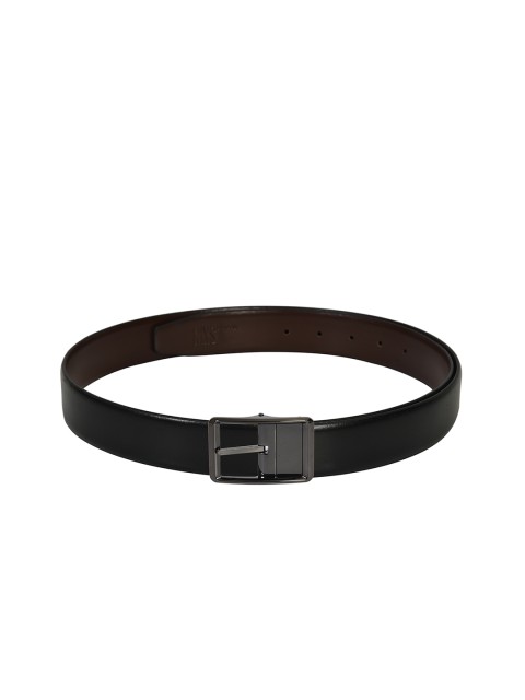 

Second SKIN Men Black & Coffee Brown Solid Reversible Leather Belt