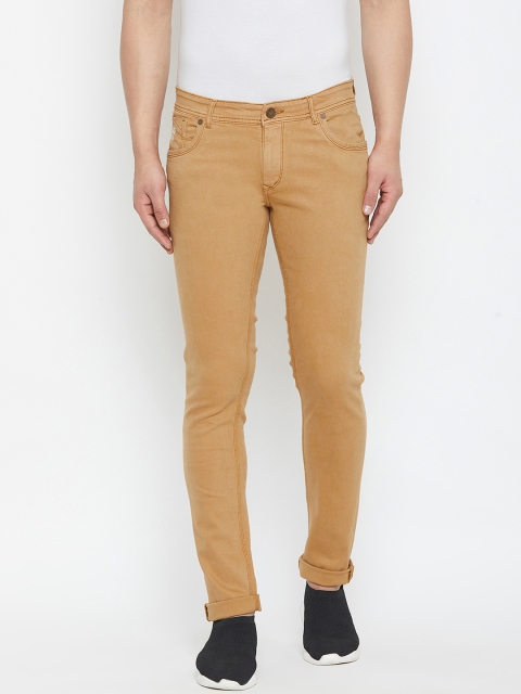 

American Archer Men Khaki Skinny Fit Low-Rise Clean Look Stretchable Jeans