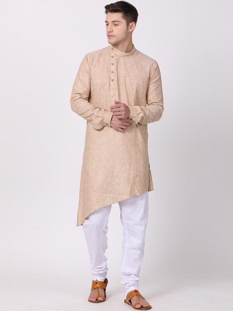 

TABARD Men Beige Solid Asymmetric Straight Kurta