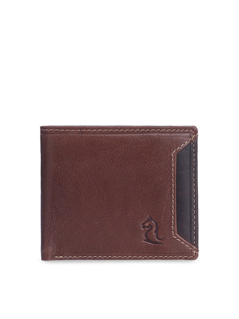 

Kara Men Brown Leather Two Fold Wallet