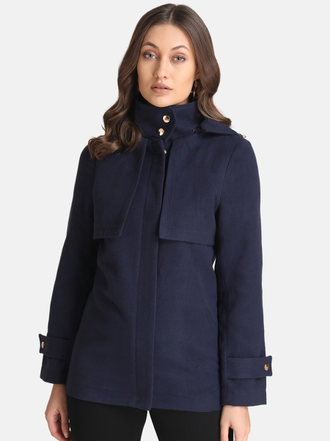 

Kazo Women Navy Blue Solid Tailored Jacket