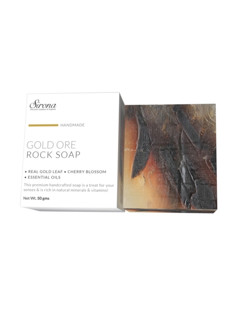 

Sirona Gold Ore Handmade Rock Bath Soap Bar 50 g, Brown