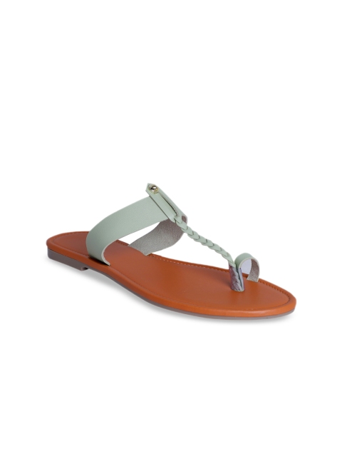 

PANAHI Women Green Solid One Toe Flats