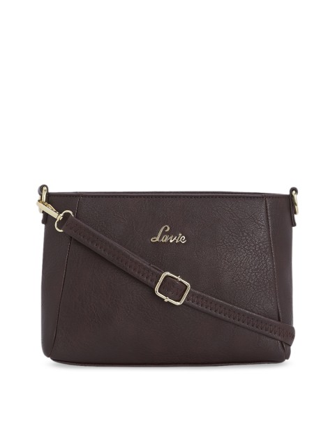

Lavie Brown Solid Sling Bag