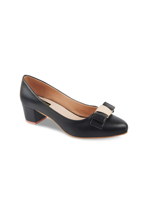 

Shoetopia Women Black Solid Pumps