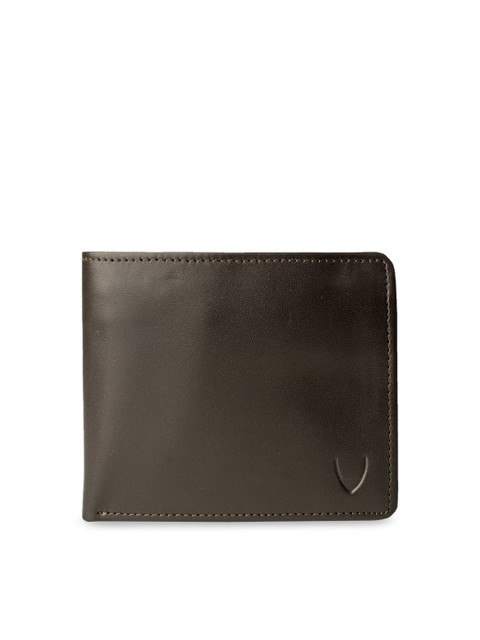 

Hidesign Men Brown Solid Two Fold Leather RFID Protected Wallet