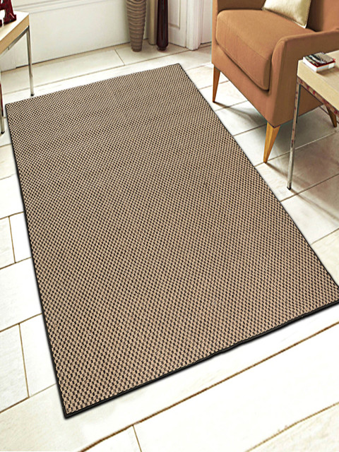 

Saral Home Black & Beige Checked Anti-Skid Carpet