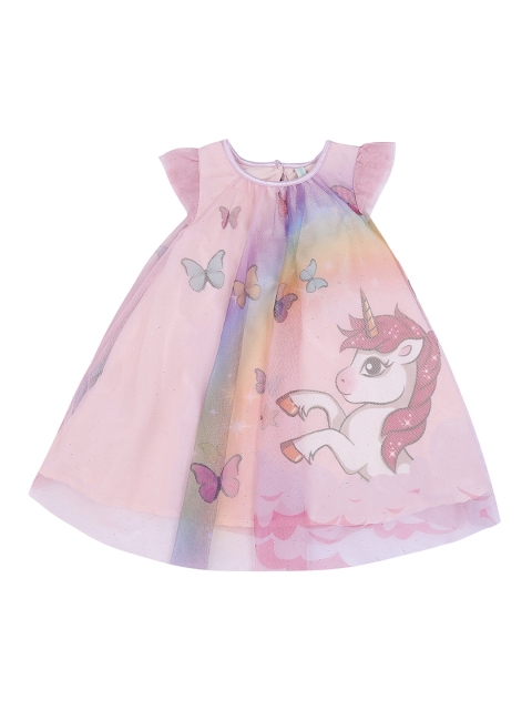 

Pantaloons Baby Girls Pink Printed A-Line Dress