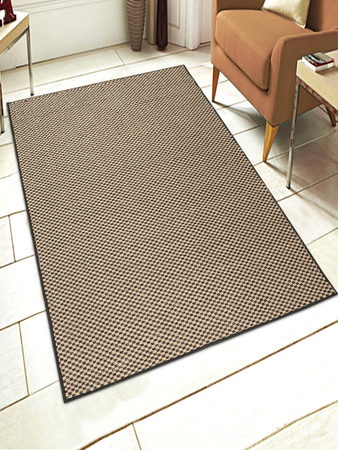 

Saral Home Black & Beige Checked Anti-Skid Carpet