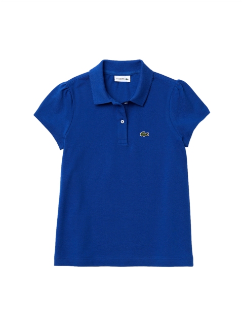 

Lacoste Girls Blue Solid Polo Collar T-shirt
