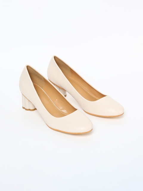 CODE by Lifestyle Women Beige Solid Pumps