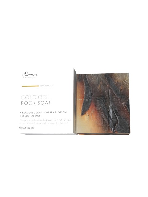 

Sirona Gold Ore Handmade Rock Bath Soap Bar 100 g, Brown