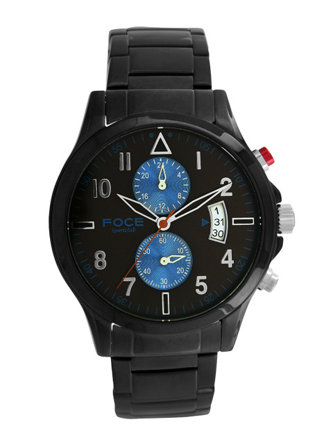 

FOCE Men Black & Blue Analogue Watch FSMW01BBM