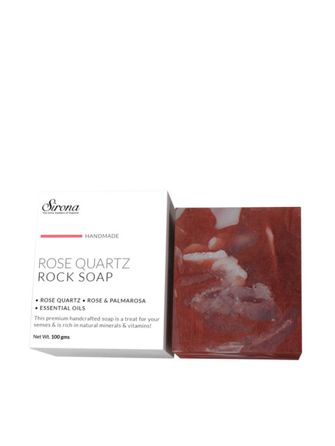

Sirona Rose Quartz Handmade Rock Bath Soap Bar 100 g, Maroon