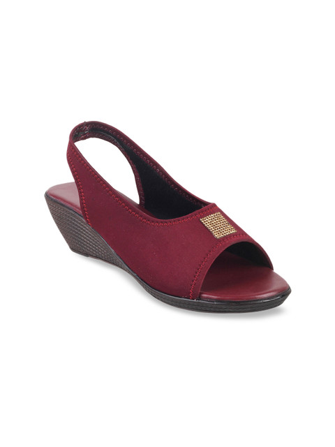 

WALKWAY Women Maroon Solid Heels