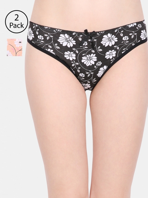 

Ms.Lingies Women Pack of 2 Assorted Basic Briefs MSP004, Black