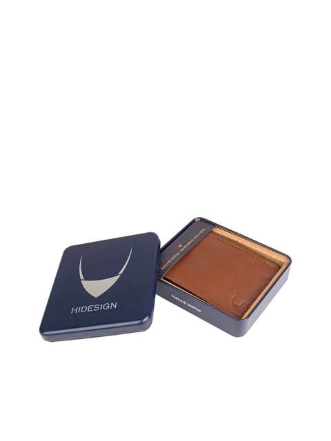 

Hidesign Men Tan Brown Solid Two Fold Leather Wallet