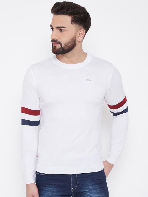 

JUMP USA Men White Solid Pullover