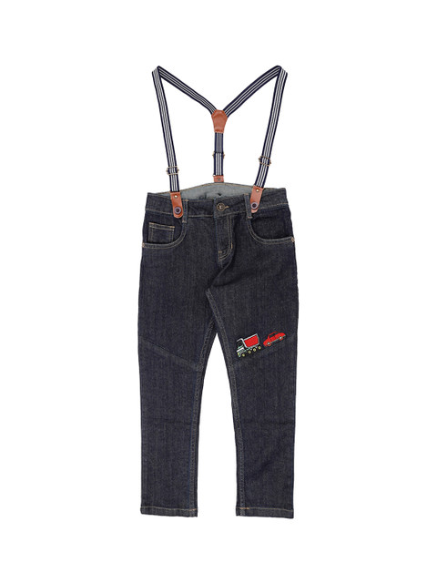 

Pantaloons Junior Boys Blue Tapered Fit High-Rise Clean Look Stretchable Jeans