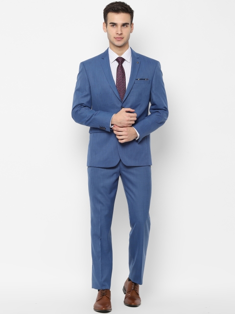 

Allen Solly Men Blue Solid Slim-Fit Single-Breasted Formal Suit