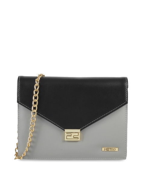 

Metro Black & Grey Colourblocked Sling Bag