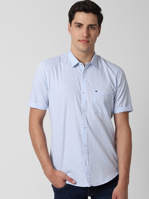 

Peter England Casuals Men Blue Slim Fit Printed Casual Shirt