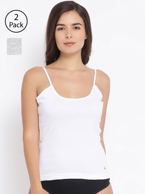 

Macrowoman W-Series Women Pack of 2 Solid Camisoles MW2311, White