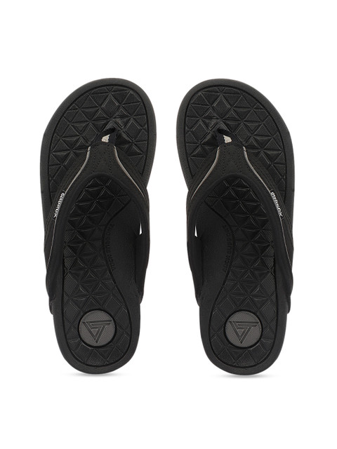 

Solethreads Men Black & Grey Solid Thong Flip-Flops