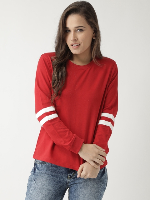 

Club York Women Red Solid Sweatshirt