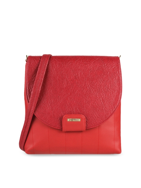 

Metro Red Textured Sling Bag