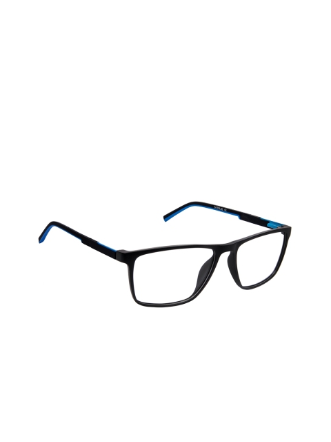 

David Blake Unisex Black Solid Full Rim Rectangle Frames EWDB1394