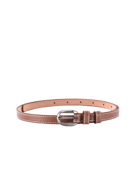 

BuckleUp Women Brown Solid Slim Belt