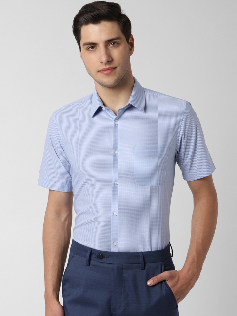 

Peter England Men Blue Regular Fit Printed Formal Shirt