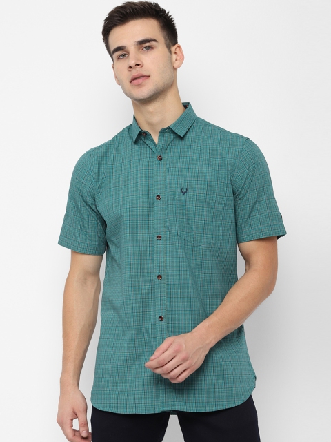 

Allen Solly Men Green Slim Fit Checked Casual Shirt