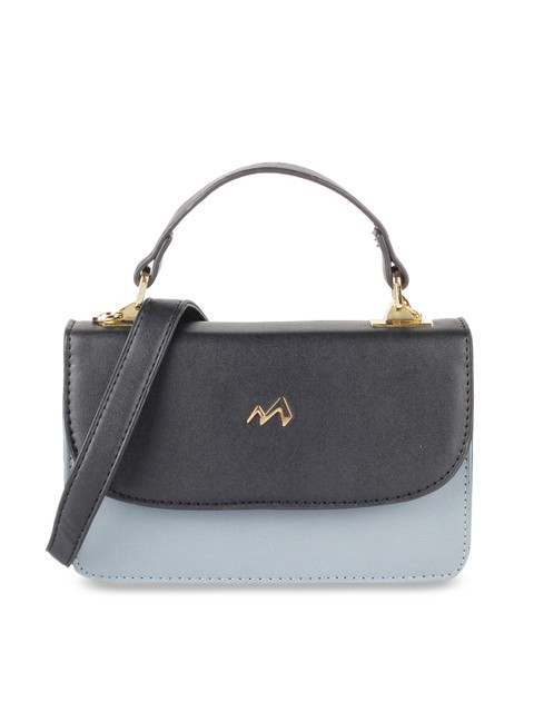 

Metro Black Colourblocked Handheld Bag