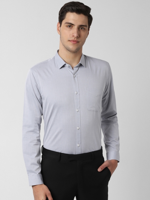 

Peter England Men Grey Regular Fit Solid Formal Shirt