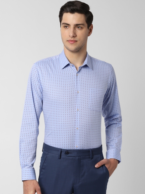 

Peter England Men Blue Regular Fit Printed Formal Shirt