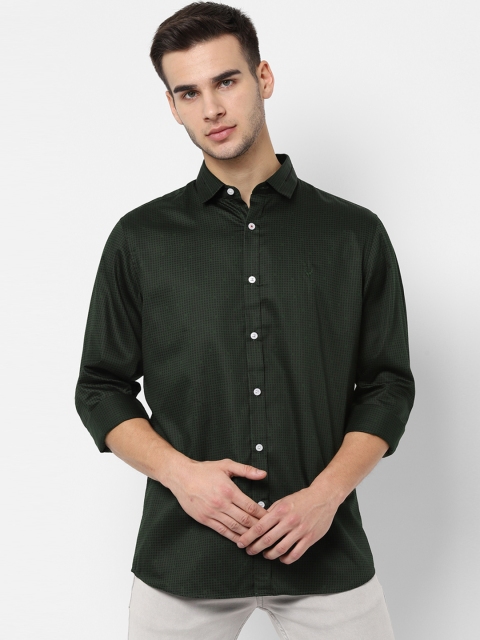 

Allen Solly Men Green Sport Fit Printed Casual Shirt