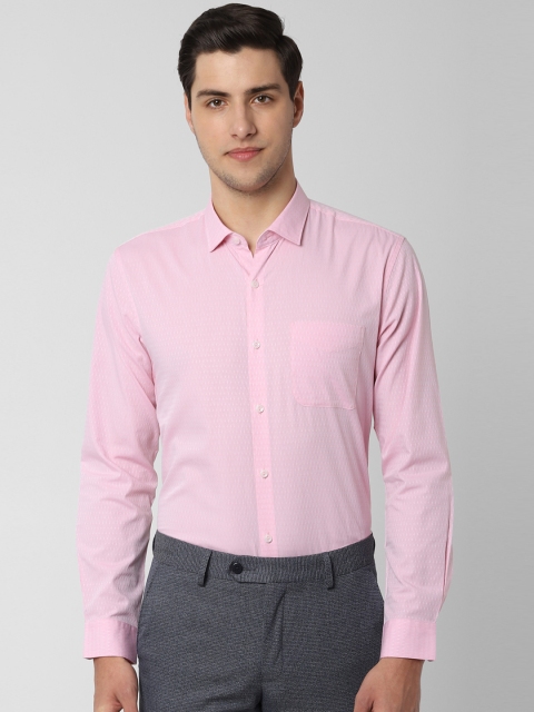 

Peter England Men Pink Slim Fit Printed Formal Shirt