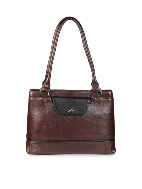 

Metro Brown Textured Leather Shoulder Bag
