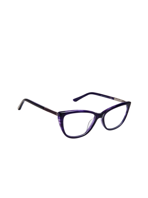 

David Blake Unisex Purple Solid Full Rim Cateye Frames EWDB1775