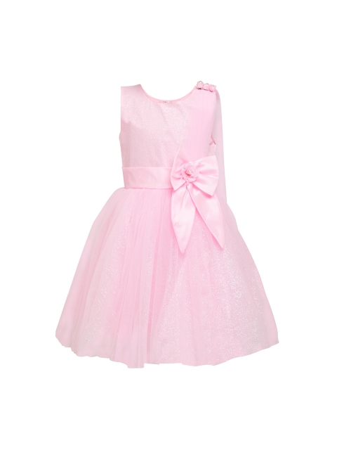 

BETTY Girls Pink Solid Fit and Flare Dress