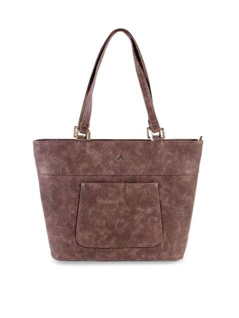 

Metro Brown Solid Handheld Bag