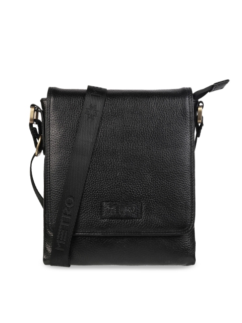 

Metro Black Textured Leather Sling Bag