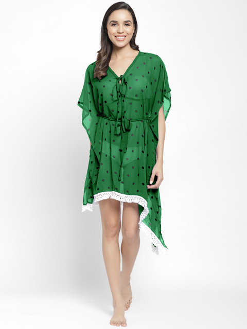 

MIRCHI FASHION Green & Black Printed Swimwear SK529