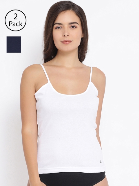 

Macrowoman W-Series Women Pack of 2 Solid Camisoles MW2311-WH-NB, White