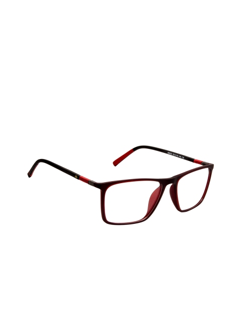 

David Blake Unisex Black & Red Solid Full Rim Rectangle Frames EWDB1982