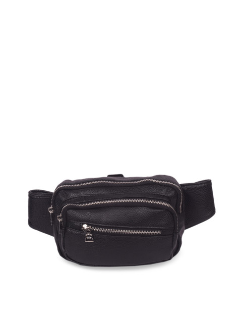 

Bagkok Women Black Solid Waist Pouch